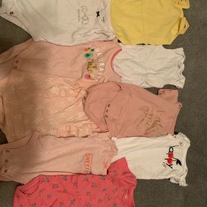 0-3 month girl onsies